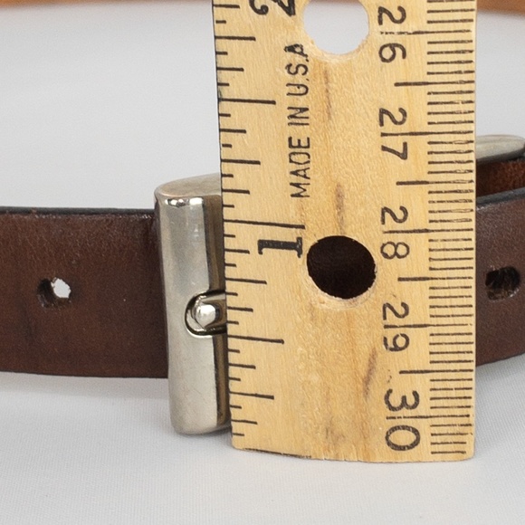 VALMARS Belt Woman's Medium Brown Leather Braided Belt Made In Italy - Picture 7 of 11